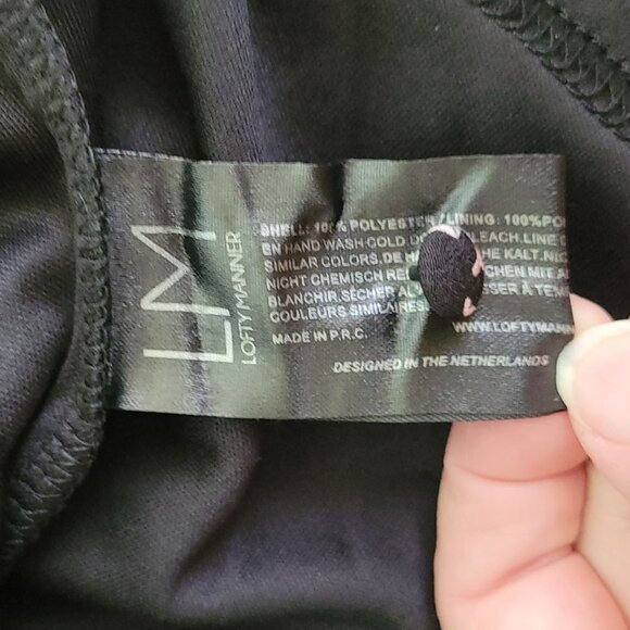 Black Ditsy Floral Mini Dress by Lofty Manner XS - Picture 8 of 9